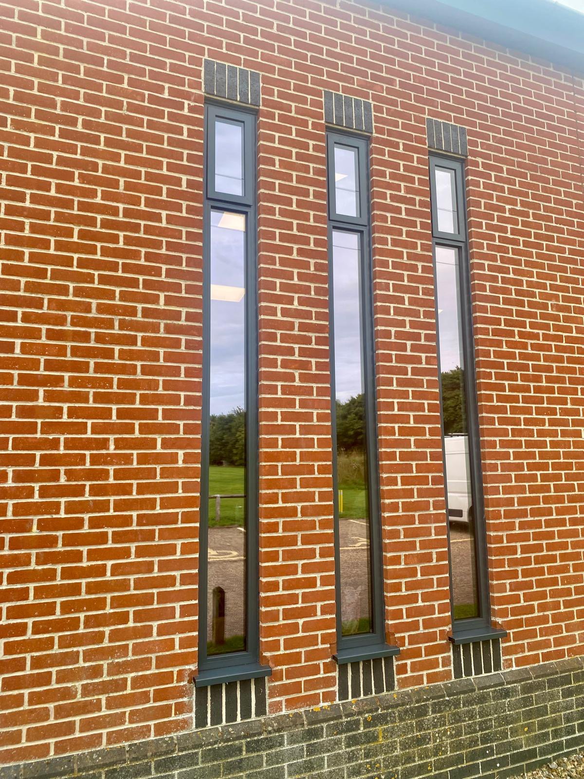 Aluwin installtion of windows for the New Buckenham Village Hall .JPG